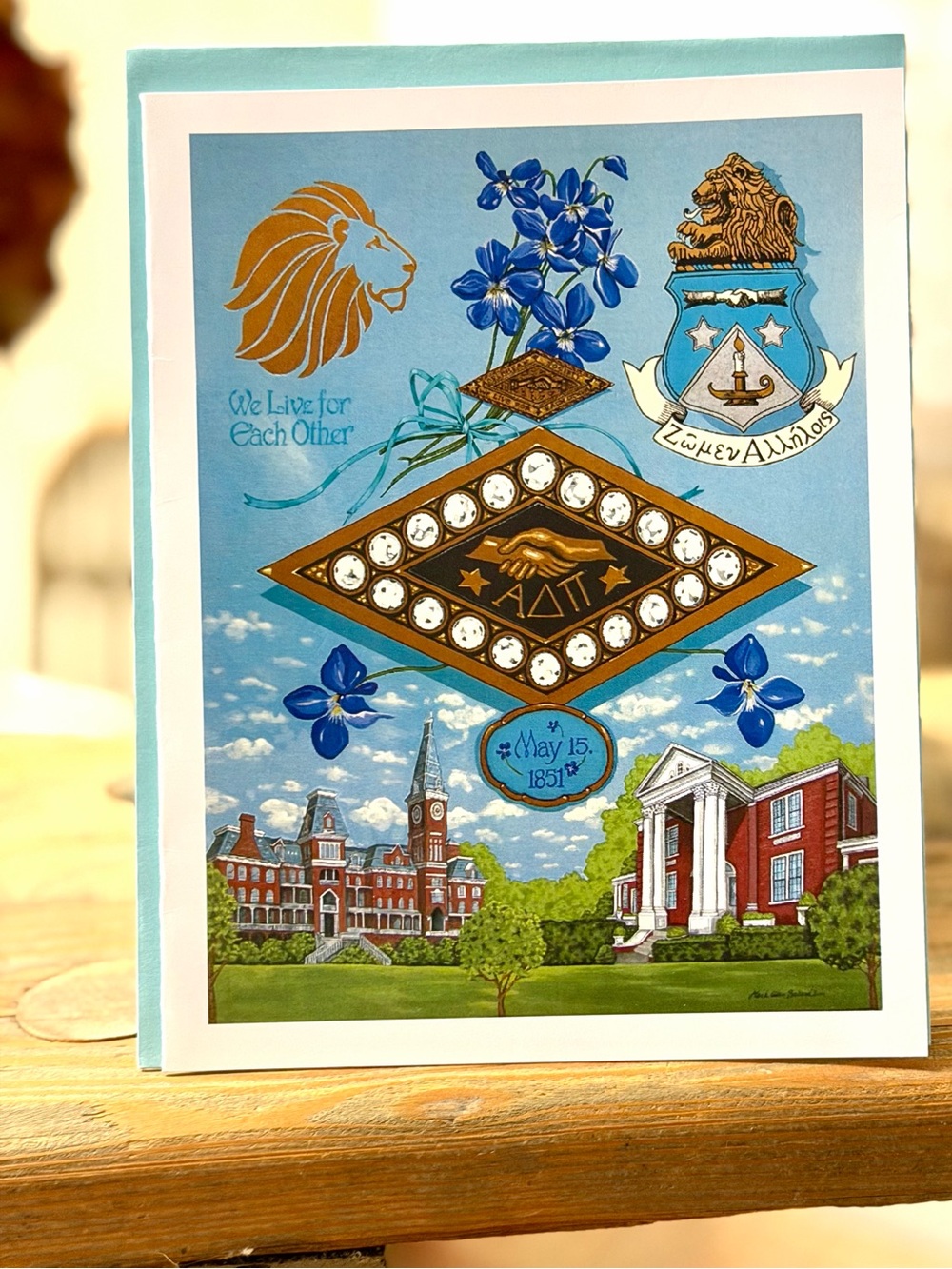 Alpha Delta Pi Sorority Note Card (7) with envelopes